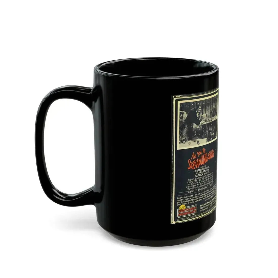 AND NOW THE SCREAMING STARTS (VHS COVER) - Black Coffee Mug - Go Mug Yourself
