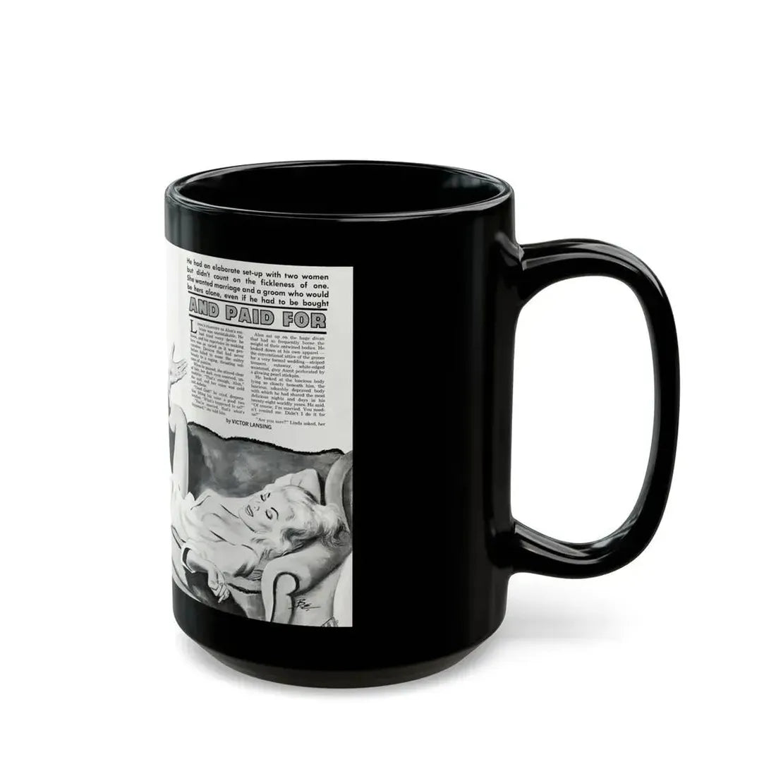 And Paid For, Jaguar magazine No. 1, 1961 - Black Coffee Mug - Go Mug Yourself