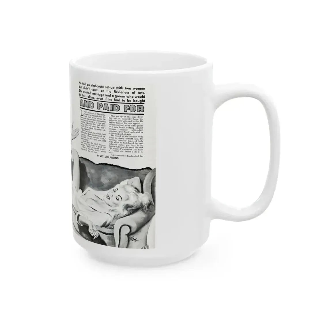 And Paid For, Jaguar magazine No. 1, 1961 - White Coffee Mug - Go Mug Yourself