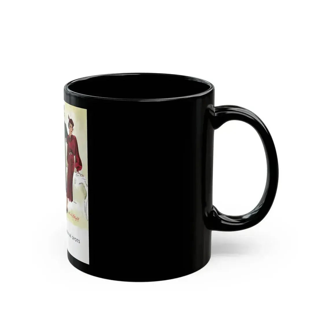 And Satin In Spots, McCall's, September 1935 - Black Coffee Mug - Go Mug Yourself