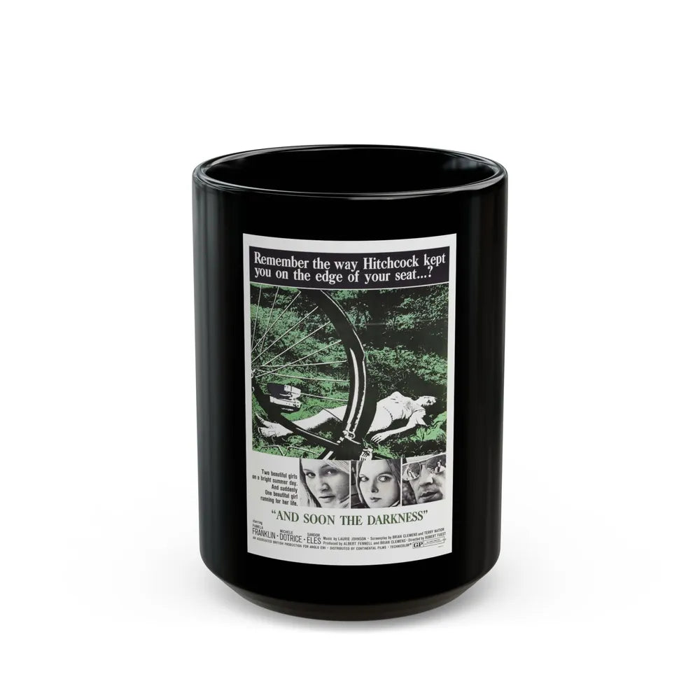 AND SOON THE DARKNESS 1970 Movie Poster - Black Coffee Mug-15oz-Go Mug Yourself