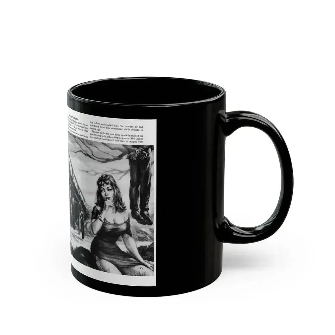 And Wish You Were Dead, All Man magazine, September 1959 - Black Coffee Mug - Go Mug Yourself