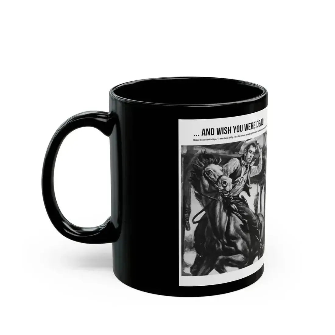 And Wish You Were Dead, All Man magazine, September 1959 - Black Coffee Mug - Go Mug Yourself