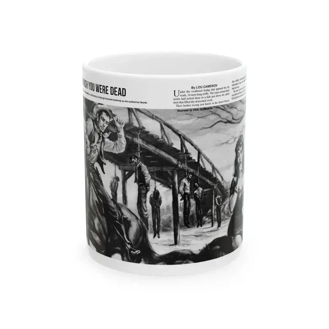 And Wish You Were Dead, All Man magazine, September 1959 - White Coffee Mug 11oz - Go Mug Yourself