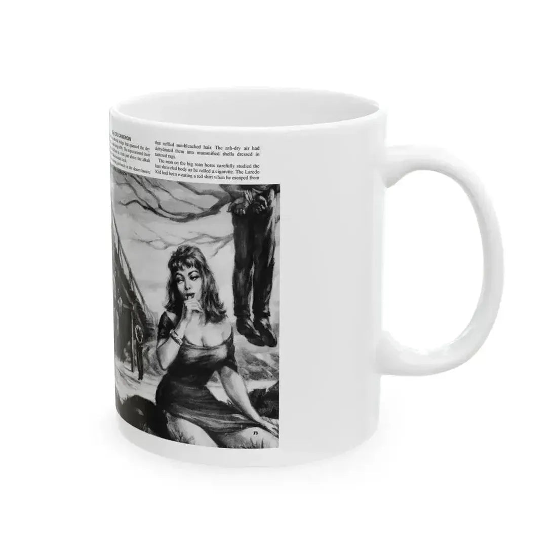 And Wish You Were Dead, All Man magazine, September 1959 - White Coffee Mug - Go Mug Yourself