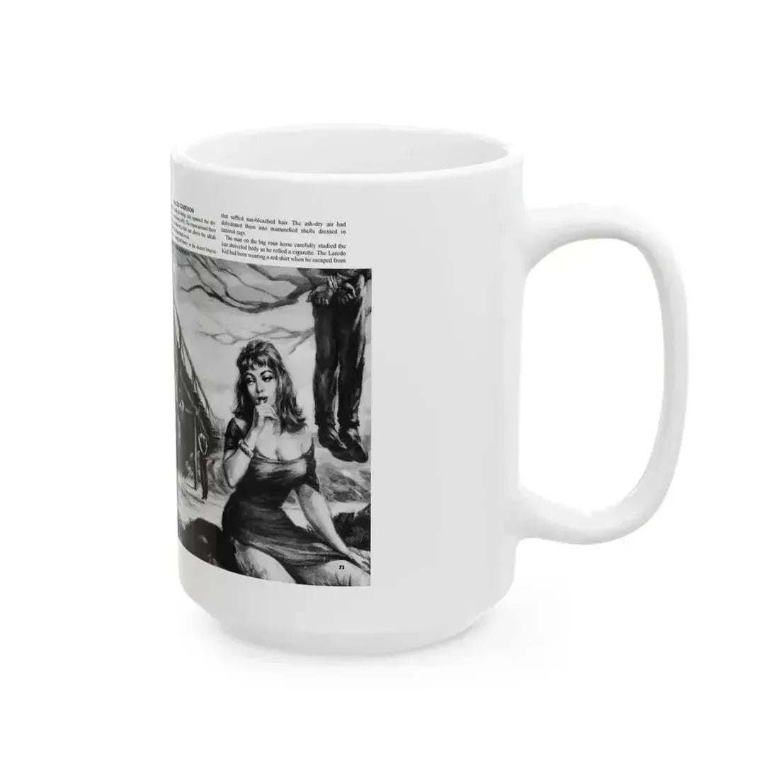 And Wish You Were Dead, All Man magazine, September 1959 - White Coffee Mug - Go Mug Yourself