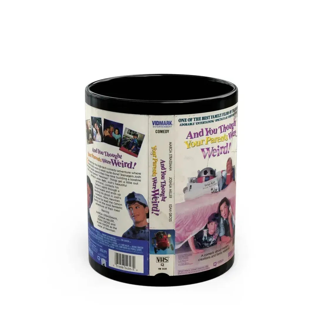 AND YOU THOUGHT YOUR PARENTS WERE WEIRD (VHS COVER) - Black Coffee Mug 11oz - Go Mug Yourself