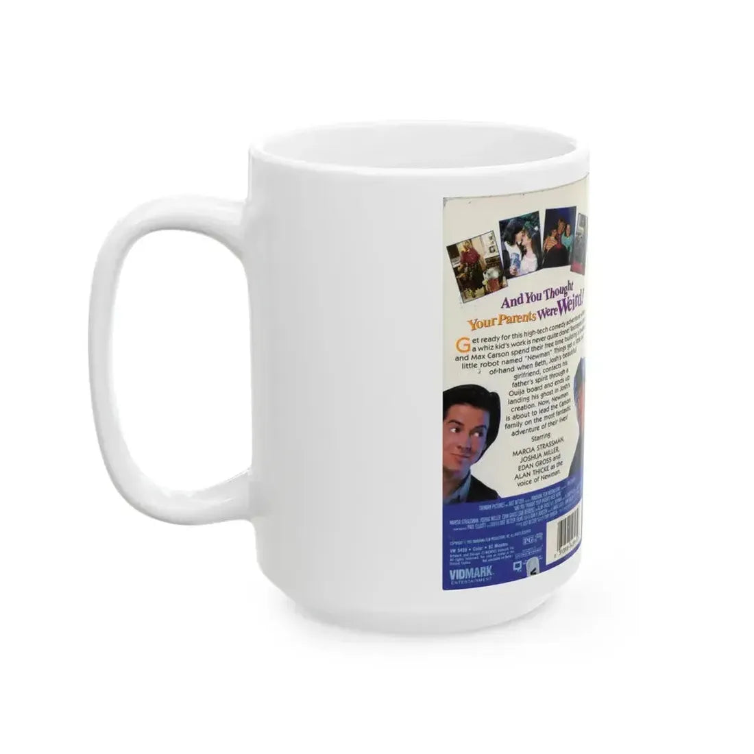AND YOU THOUGHT YOUR PARENTS WERE WEIRD (VHS COVER) - White Coffee Mug - Go Mug Yourself