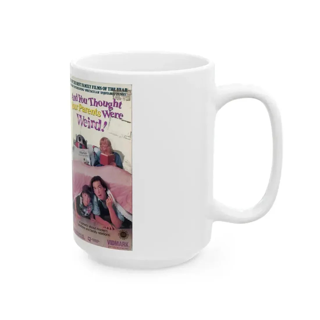 AND YOU THOUGHT YOUR PARENTS WERE WEIRD (VHS COVER) - White Coffee Mug - Go Mug Yourself