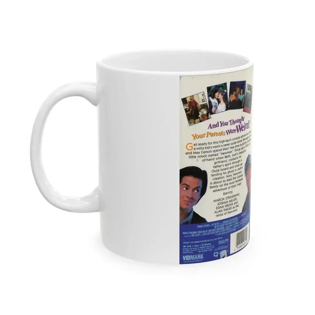 AND YOU THOUGHT YOUR PARENTS WERE WEIRD (VHS COVER) - White Coffee Mug - Go Mug Yourself