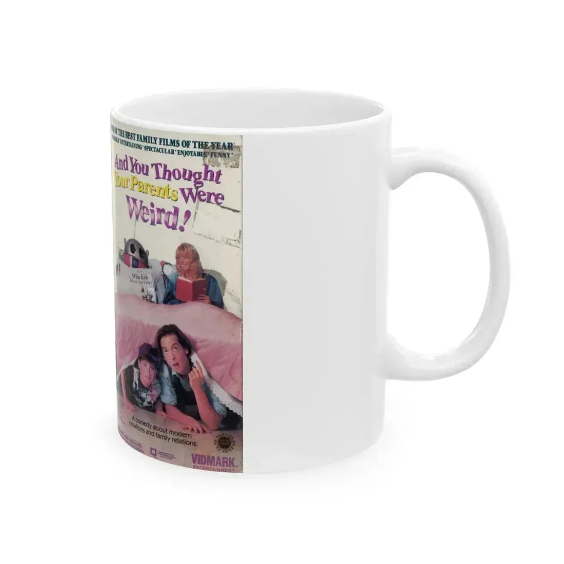 AND YOU THOUGHT YOUR PARENTS WERE WEIRD (VHS COVER) - White Coffee Mug - Go Mug Yourself