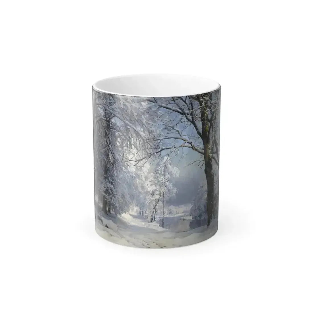 Anders Andersen-Lundby (1840-1923) Forest in Winter - Oil on Canvas 1882 - Color Changing Mug 11oz 11oz - Go Mug Yourself