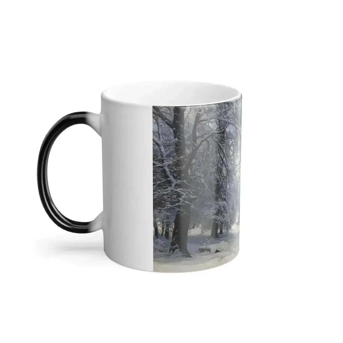 Anders Andersen-Lundby (1840-1923) Forest in Winter - Oil on Canvas 1882 - Color Changing Mug 11oz - Go Mug Yourself