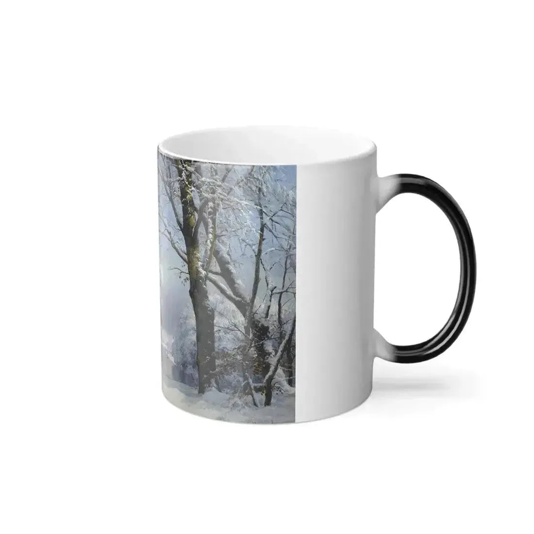 Anders Andersen-Lundby (1840-1923) Forest in Winter - Oil on Canvas 1882 - Color Changing Mug 11oz - Go Mug Yourself