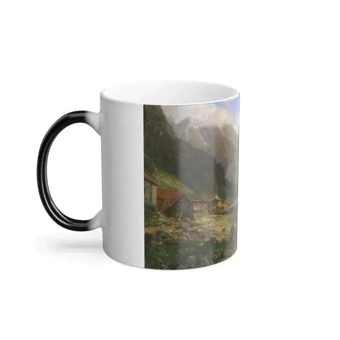 Anders Askevold (1834-1900) At the Ferry Place - oil on canvas 1887 - Color Changing Mug 11oz - Go Mug Yourself