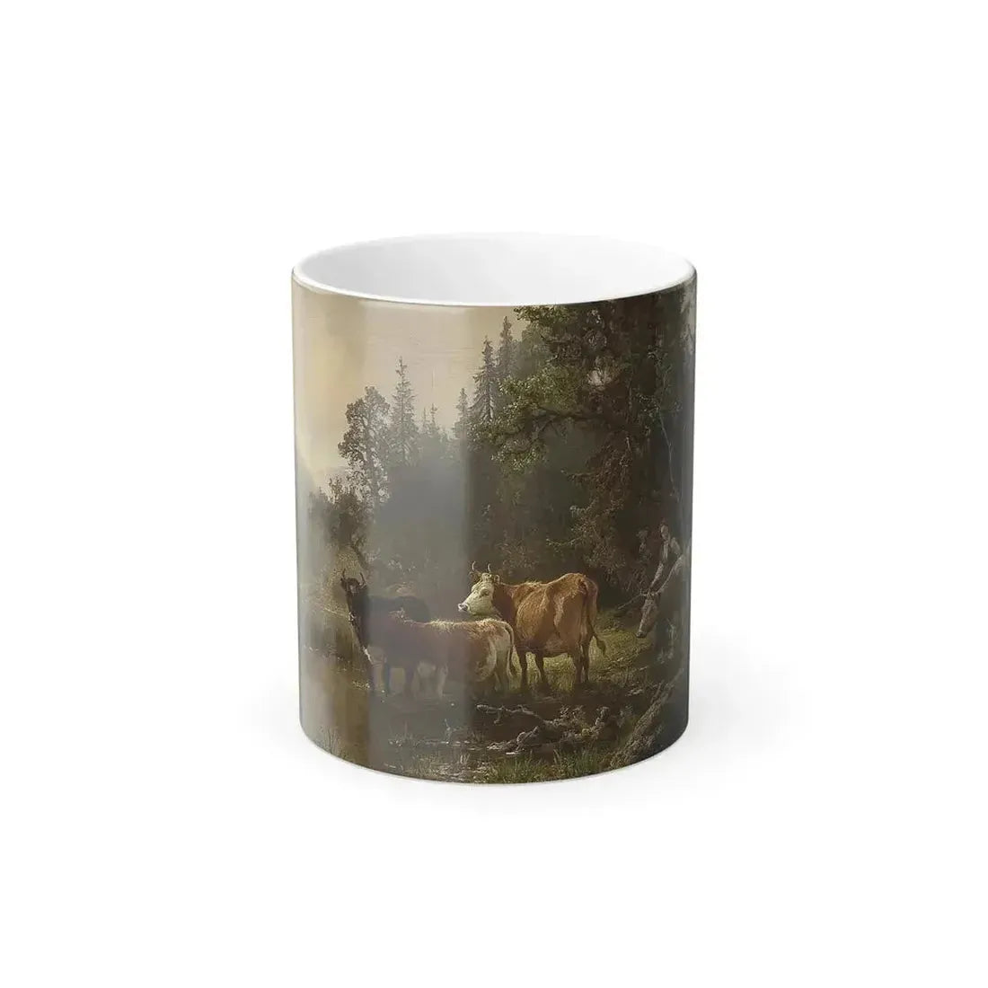 Anders Askevold (1834-1900) At the Watering Place - oil on canvas 1871 - Color Changing Mug 11oz 11oz - Go Mug Yourself