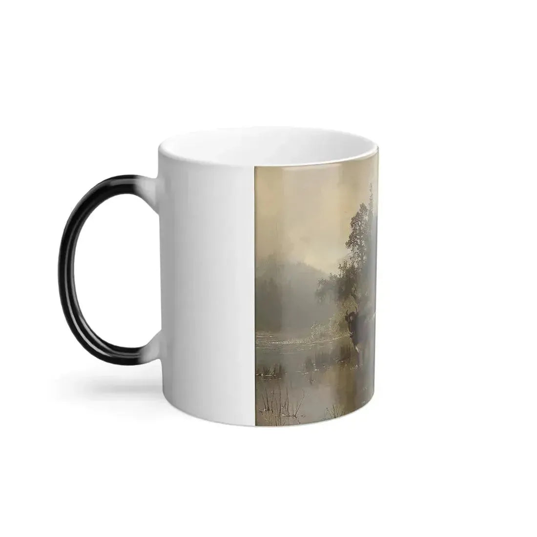 Anders Askevold (1834-1900) At the Watering Place - oil on canvas 1871 - Color Changing Mug 11oz - Go Mug Yourself