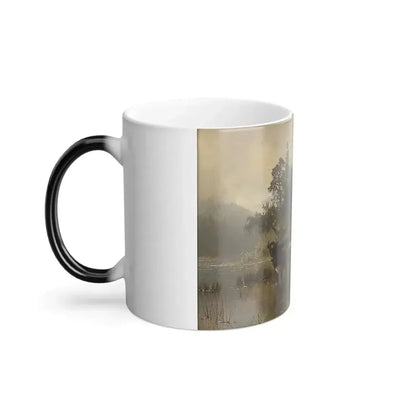 Anders Askevold (1834-1900) At the Watering Place - oil on canvas 1871 - Color Changing Mug 11oz - Go Mug Yourself