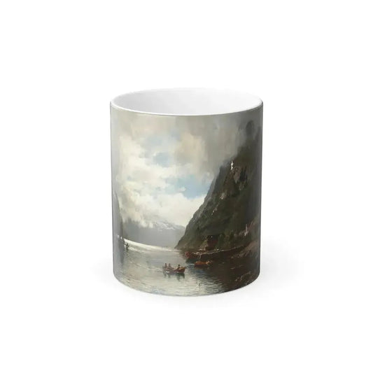 Anders Askevold (1834-1900) Norsk Fjordlandskap- 1899 - Color Changing Mug 11oz 11oz - Go Mug Yourself