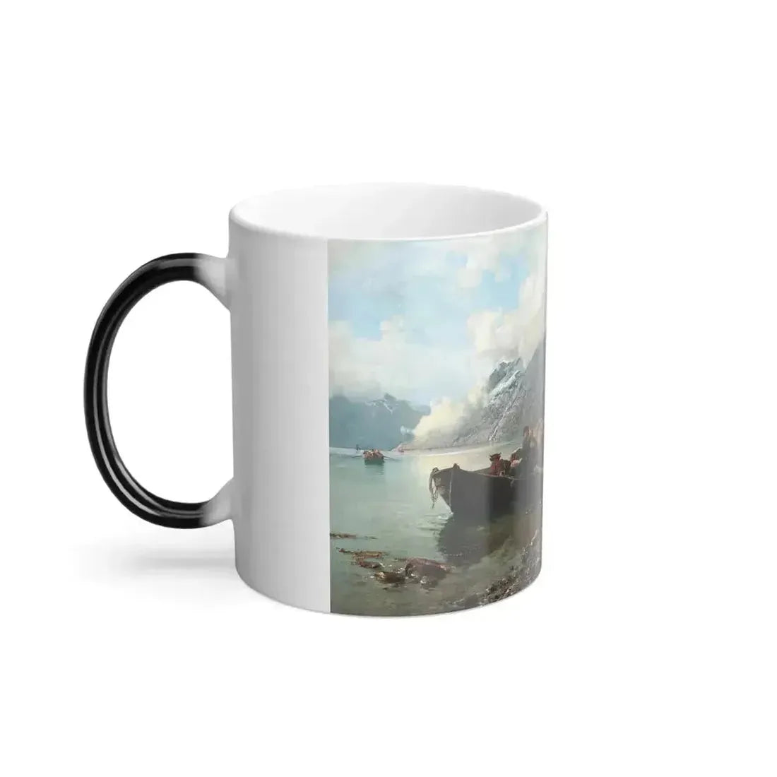 Anders Askevold (1834-1900) The Cattle Being Moved - oil on canvas 1869 - Color Changing Mug 11oz - Go Mug Yourself