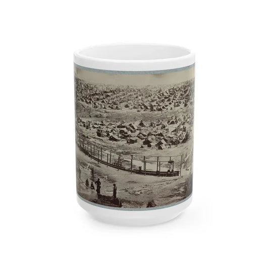 Andersonville Prison, Ga., August 17, 1864. Bird's Eye View (U.S. Civil War) White Coffee Mug 15oz - Go Mug Yourself