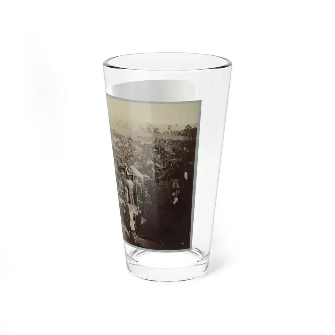 Andersonville Prison, Ga., August 17, 1864. Issuing Rations, View From Main Gate (U.S. Civil War) Pint Glass 16oz - Go Mug Yourself