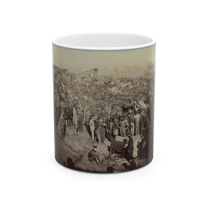 Andersonville Prison, Ga., August 17, 1864. Issuing Rations, View From Main Gate (U.S. Civil War) White Coffee Mug 11oz - Go Mug Yourself