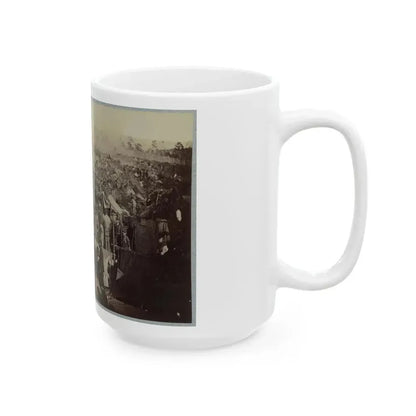 Andersonville Prison, Ga., August 17, 1864. Issuing Rations, View From Main Gate (U.S. Civil War) White Coffee Mug - Go Mug Yourself
