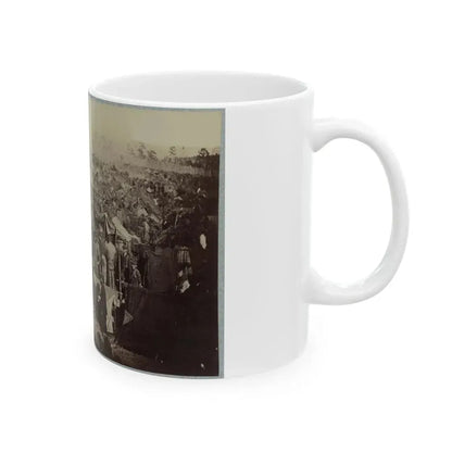 Andersonville Prison, Ga., August 17, 1864. Issuing Rations, View From Main Gate (U.S. Civil War) White Coffee Mug - Go Mug Yourself