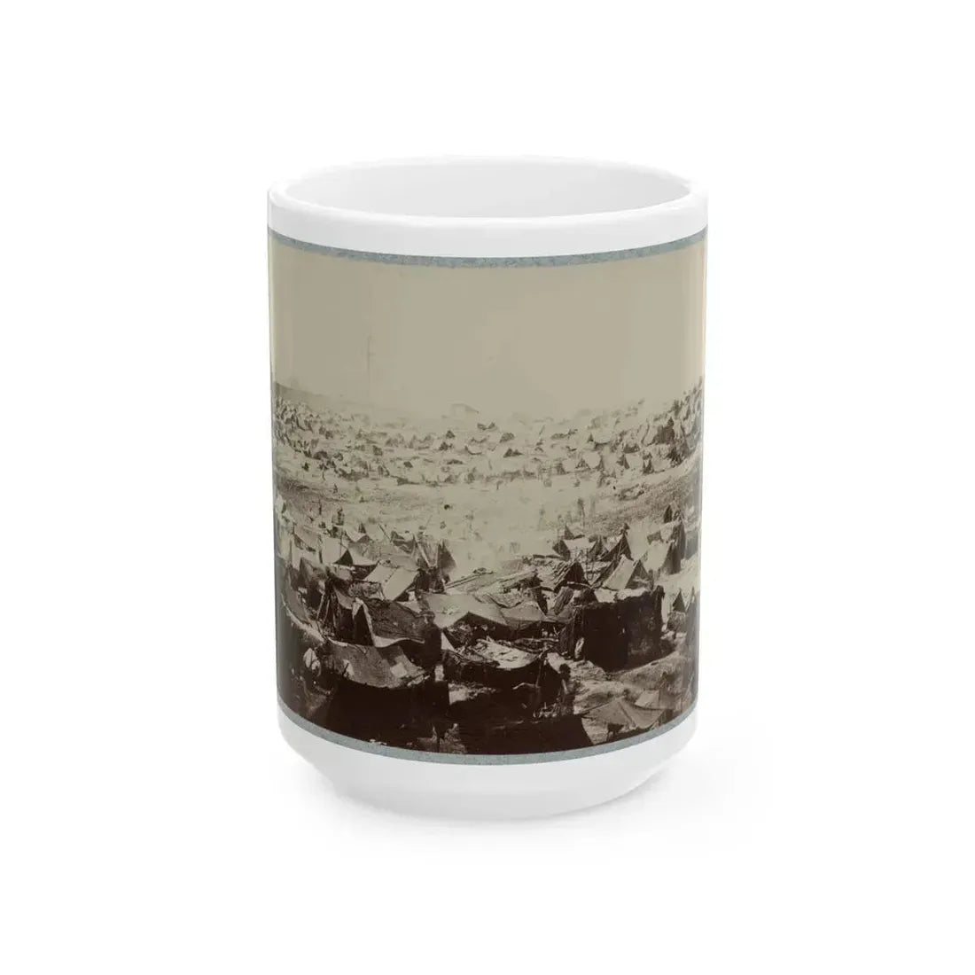 Andersonville Prison, Ga., August 17, 1864. North-West View Of Stockade (U.S. Civil War) White Coffee Mug 15oz - Go Mug Yourself