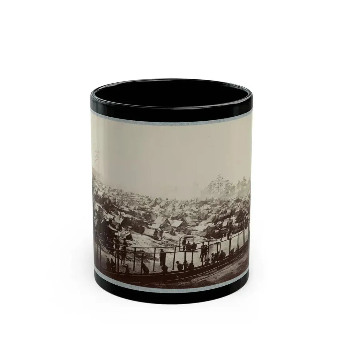Andersonville Prison, Ga., August 17, 1864. South-East View Of Stockade (U.S. Civil War) Black Coffee Mug 11oz - Go Mug Yourself
