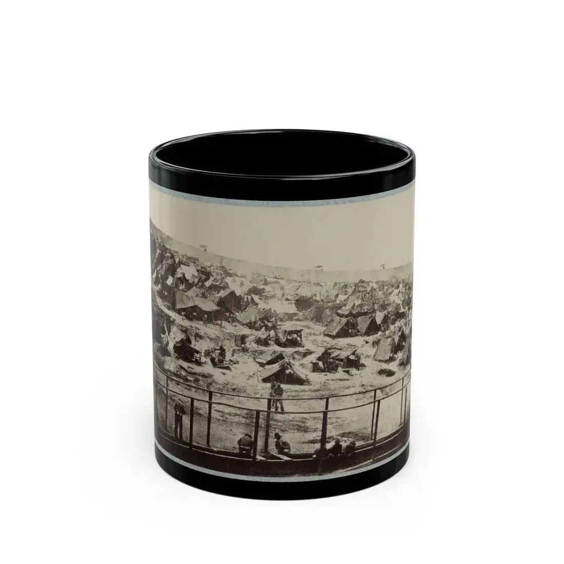 Andersonville Prison, Ga., August 17, 1864. South View Of Stockade (U.S. Civil War) Black Coffee Mug 11oz - Go Mug Yourself