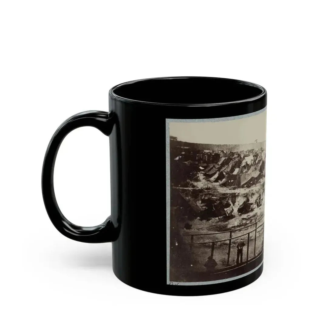 Andersonville Prison, Ga., August 17, 1864. South View Of Stockade (U.S. Civil War) Black Coffee Mug - Go Mug Yourself