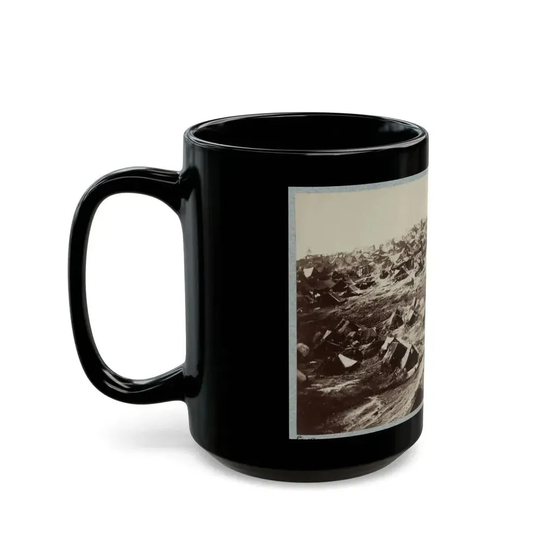 Andersonville Prison, Ga., August 17, 1864. Southwest View Of Stockade Showing The Dead-Line (U.S. Civil War) Black Coffee Mug - Go Mug Yourself