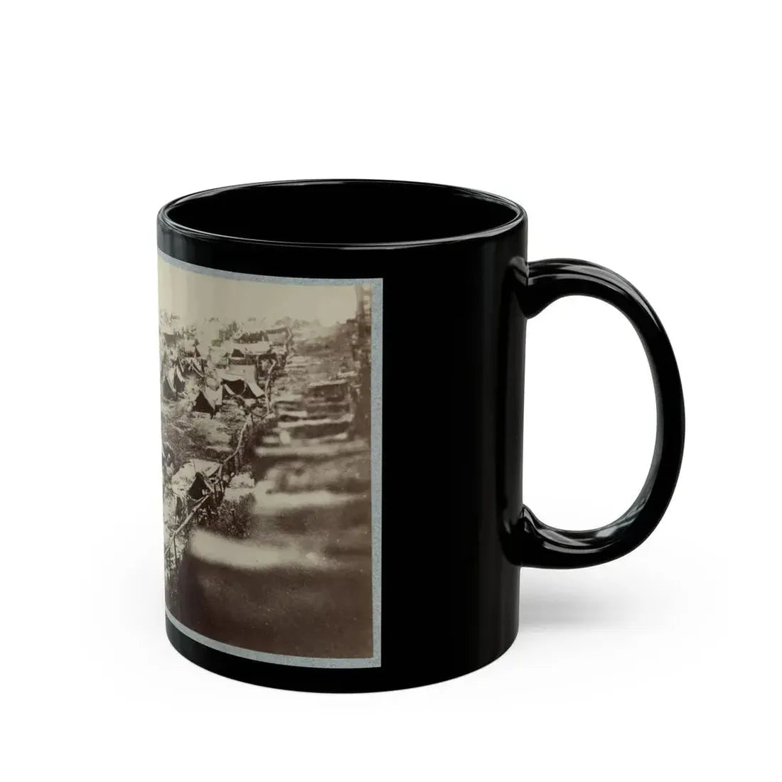 Andersonville Prison, Ga., August 17, 1864. Southwest View Of Stockade Showing The Dead-Line (U.S. Civil War) Black Coffee Mug - Go Mug Yourself