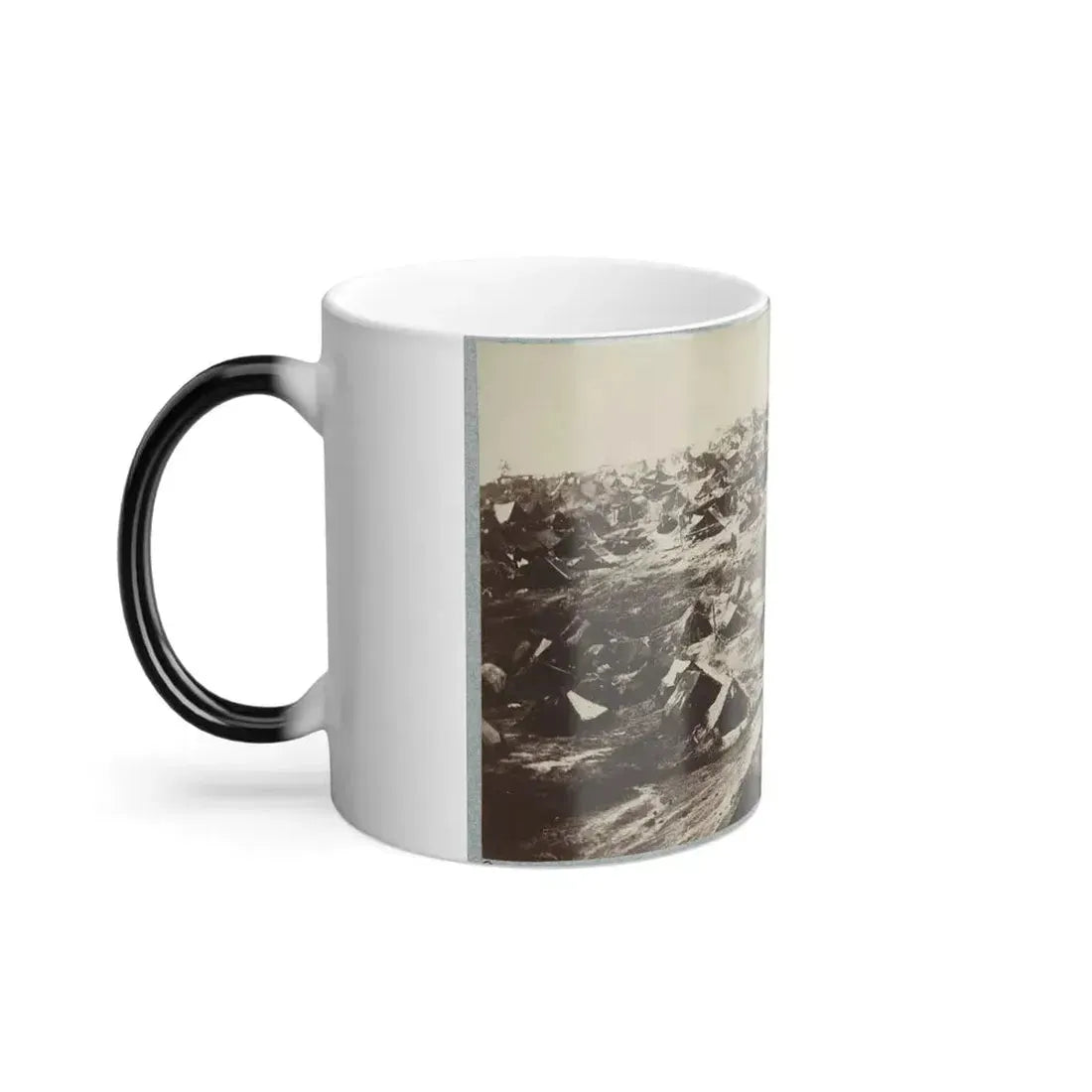 Andersonville Prison, Ga., August 17, 1864. Southwest View of Stockade Showing the Dead-Line (U.S. Civil War) Color Changing Coffee Mug 11oz - Go Mug Yourself