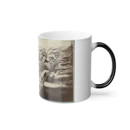 Andersonville Prison, Ga., August 17, 1864. Southwest View of Stockade Showing the Dead-Line (U.S. Civil War) Color Changing Coffee Mug 11oz - Go Mug Yourself
