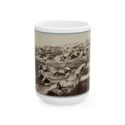 Andersonville Prison, Ga., August 17, 1864. Southwest View Of Stockade Showing The Dead-Line (U.S. Civil War) White Coffee Mug 15oz - Go Mug Yourself