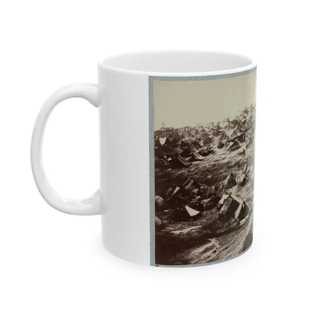 Andersonville Prison, Ga., August 17, 1864. Southwest View Of Stockade Showing The Dead-Line (U.S. Civil War) White Coffee Mug - Go Mug Yourself