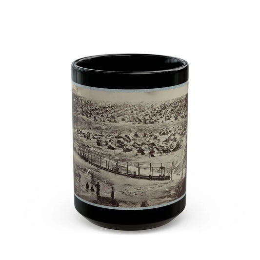 Andersonville Prison, Ga., August 17, 1864. Bird's Eye View (U.S. Civil War) Black Coffee Mug-15oz-Go Mug Yourself