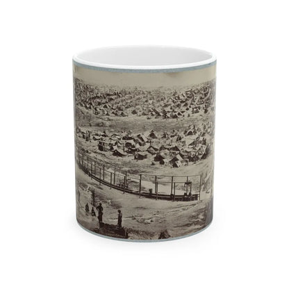 Andersonville Prison, Ga., August 17, 1864. Bird's Eye View (U.S. Civil War) White Coffee Mug-11oz-Go Mug Yourself