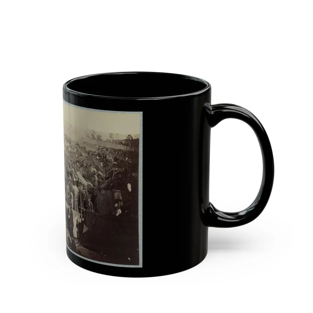 Andersonville Prison, Ga., August 17, 1864. Issuing Rations, View From Main Gate (U.S. Civil War) Black Coffee Mug-Go Mug Yourself