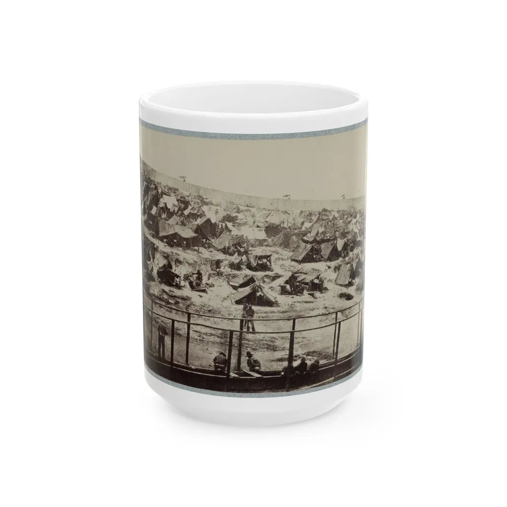 Andersonville Prison, Ga., August 17, 1864. South View Of Stockade (U.S. Civil War) White Coffee Mug-15oz-Go Mug Yourself