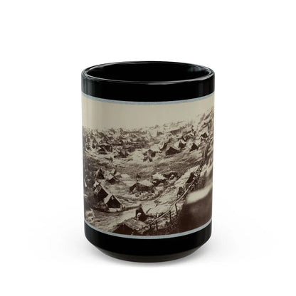 Andersonville Prison, Ga., August 17, 1864. Southwest View Of Stockade Showing The Dead-Line (U.S. Civil War) Black Coffee Mug-15oz-Go Mug Yourself