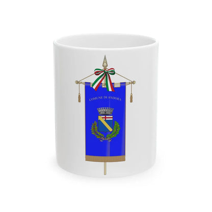 Andora-Gonfalone (Italy) White Coffee Mug 11oz - Go Mug Yourself
