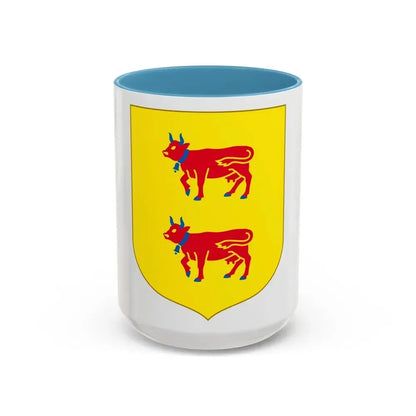 Andorra - Bearne Coat of Arms - Accent Coffee Mug 15oz Light Blue - Go Mug Yourself