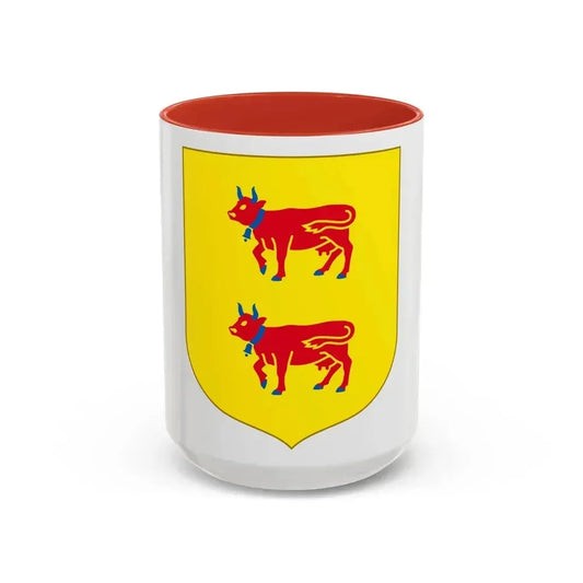 Andorra - Bearne Coat of Arms - Accent Coffee Mug 15oz Red - Go Mug Yourself