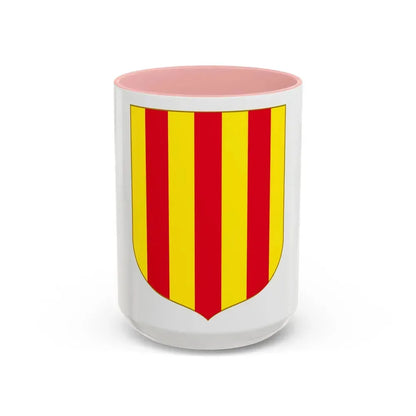 Andorra - Foix Coat of Arms - Accent Coffee Mug 15oz Pink - Go Mug Yourself