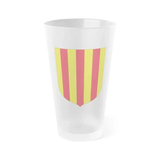 Andorra - Foix Coat of Arms - Frosted Pint Glass 16oz 16oz Frosted - Go Mug Yourself