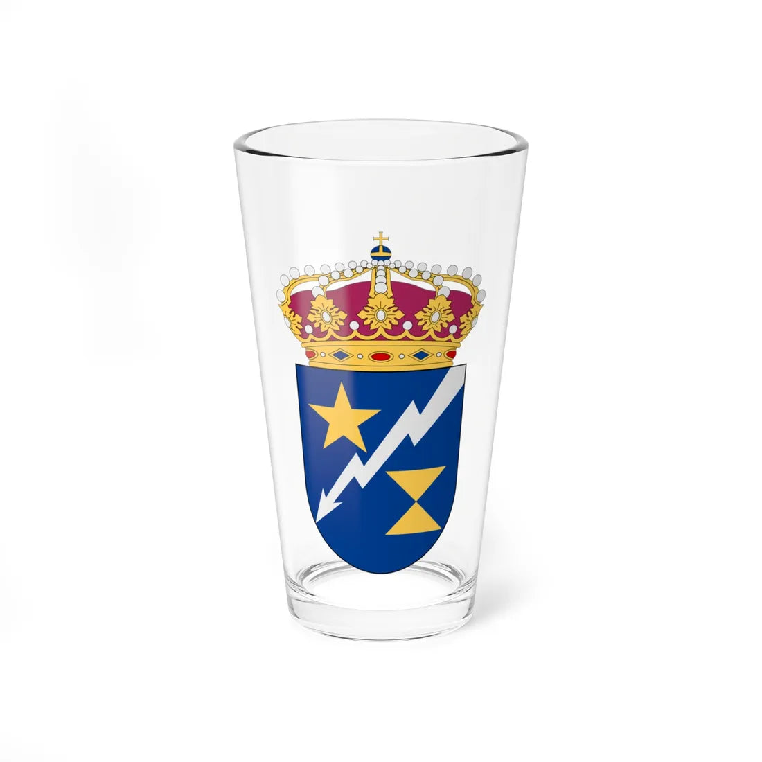 Andra ytstridsflottiljen vapen (Sweden) (Coat of Arms) Pint Glass 16oz 16oz - Go Mug Yourself